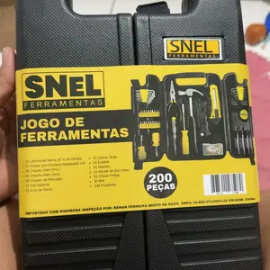 Kit Jogo De Ferramentas Completo 200 Pcs C/Soquetes Chaves Maleta — foto 6