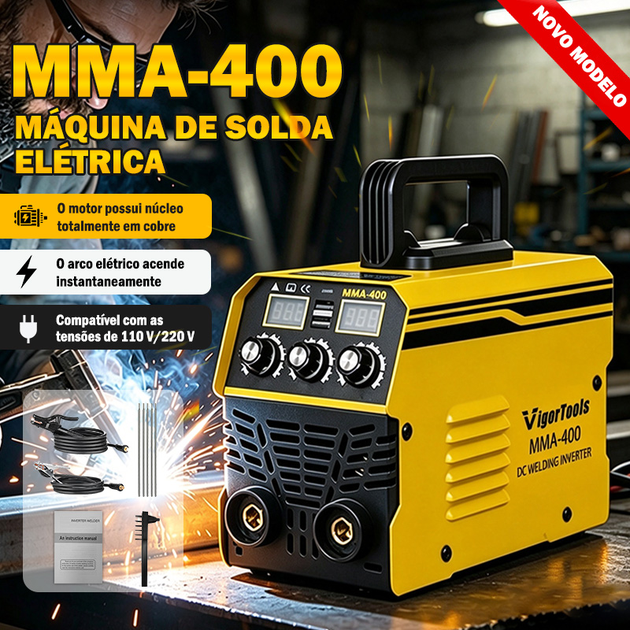 【NEW】MMA-400 110V/220V Máquina Solda Inversora Profissional Máquina De Solda Máquina de soldadura inversor digital profissional AM