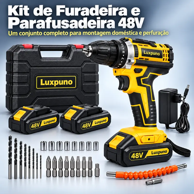A furadeira de impacto possui função três em um e pode ser equipada com uma ou duas baterias. — foto 2