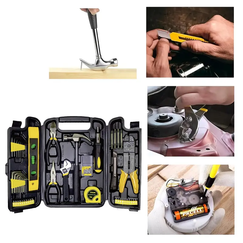 Kit Completo de Ferramentas com 126 Peças em Maleta Rígida Resistente, Conjunto Multifuncional para Reparos Domésticos, Reformas Residenciais e Projetos DIY Artesanais — foto 4