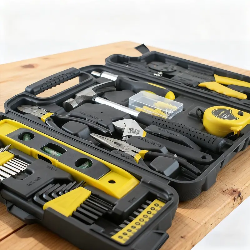 Kit Completo de Ferramentas com 126 Peças em Maleta Rígida Resistente, Conjunto Multifuncional para Reparos Domésticos, Reformas Residenciais e Projetos DIY Artesanais — foto 8