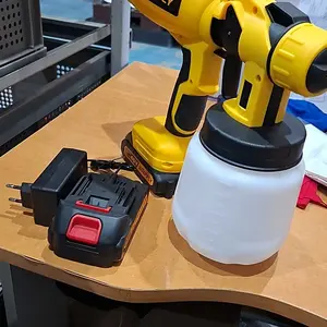 [SOARFLY] 800ml/1200ml Pistola de Pintura 48V com 2 Baterias - Pulverizador Portátil 850W, 32.000rpm, Bateria 5/10 Células, Fluxo até 1.000ml/min, Pulverizador Elétrico Amarelo/Vermelho — foto 15