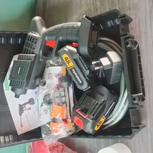 Lavadora Portátil de Alta Pressão com 2 Baterias Recarregável Lavajato Carros Motos Jardins Bivolt — foto 9