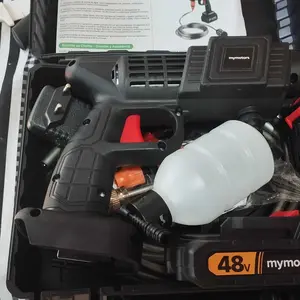 Lavadora Portátil de Alta Pressão com 2 Baterias Recarregável Lavajato Carros Motos Jardins Bivolt — foto 14